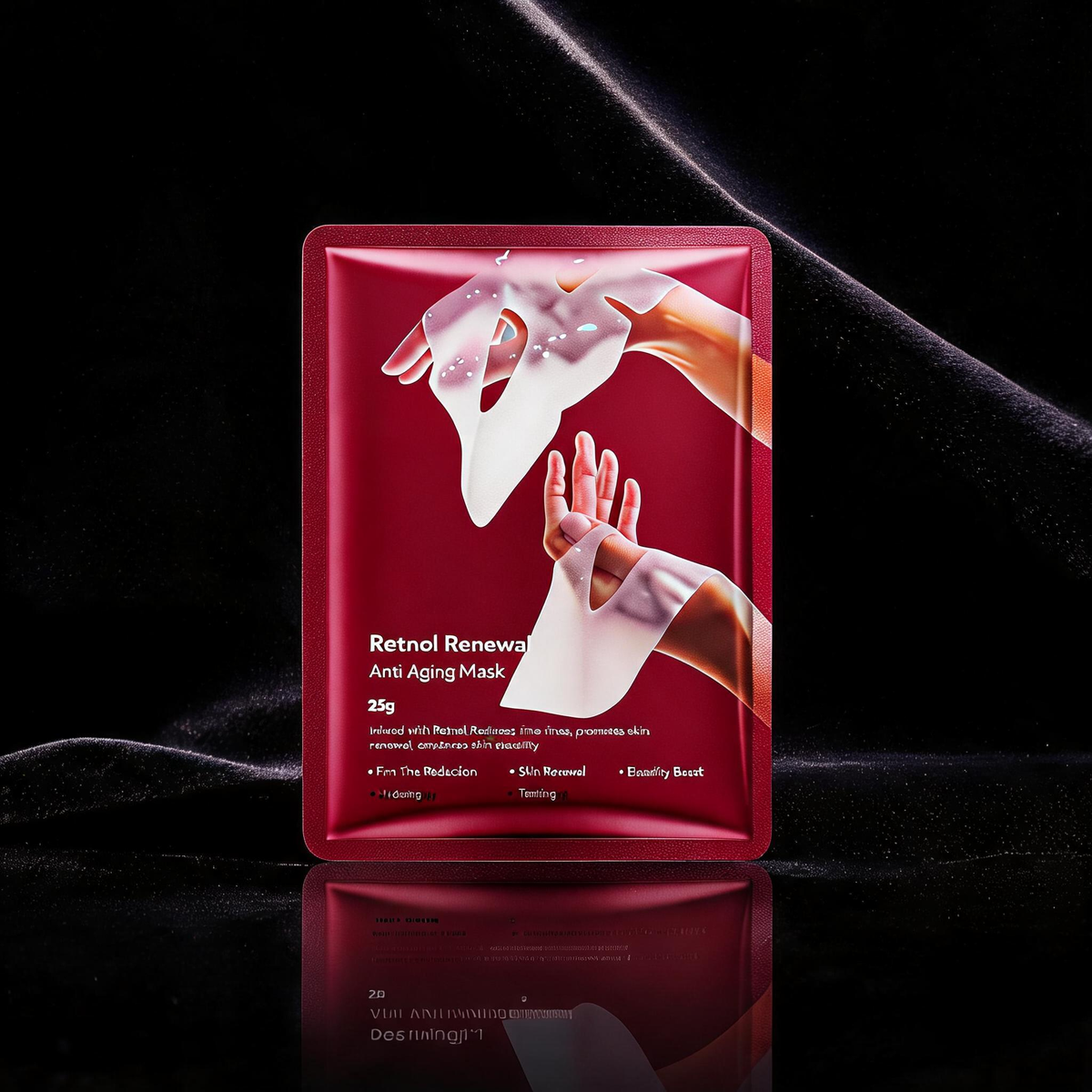 Retinolos bőrmegújító anti-aging fátyolmaszk